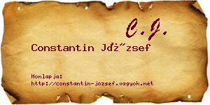 Constantin József névjegykártya