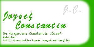 jozsef constantin business card