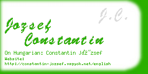 jozsef constantin business card
